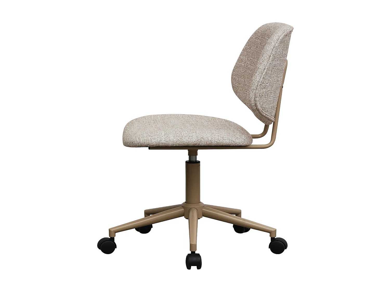 Bürostuhl höhenverstellbar Alto - Stoff (Bouclé) & Metall - Beige