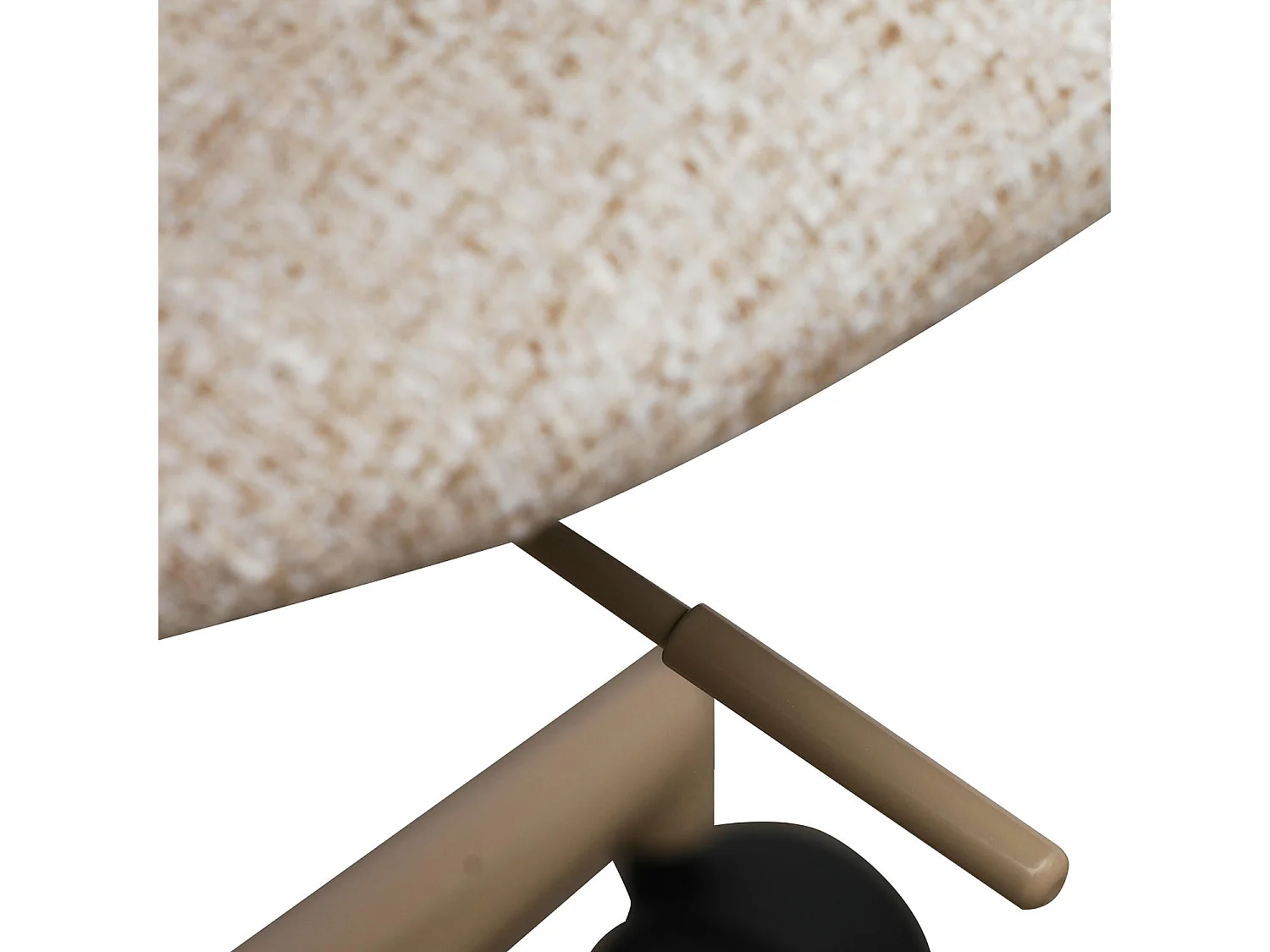 Bürostuhl höhenverstellbar Alto - Stoff (Bouclé) & Metall - Beige