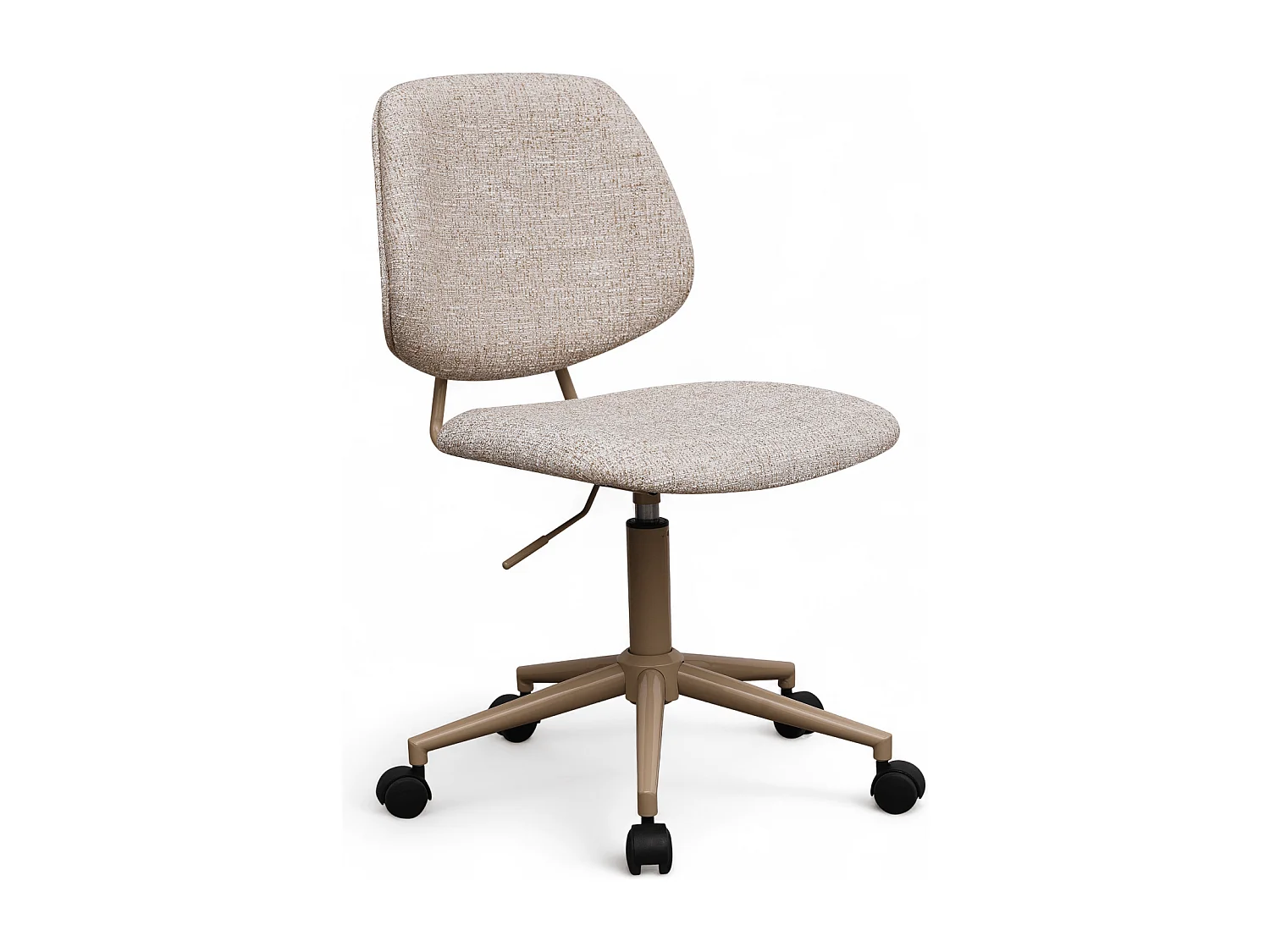 Bürostuhl höhenverstellbar Alto - Stoff (Bouclé) & Metall - Beige