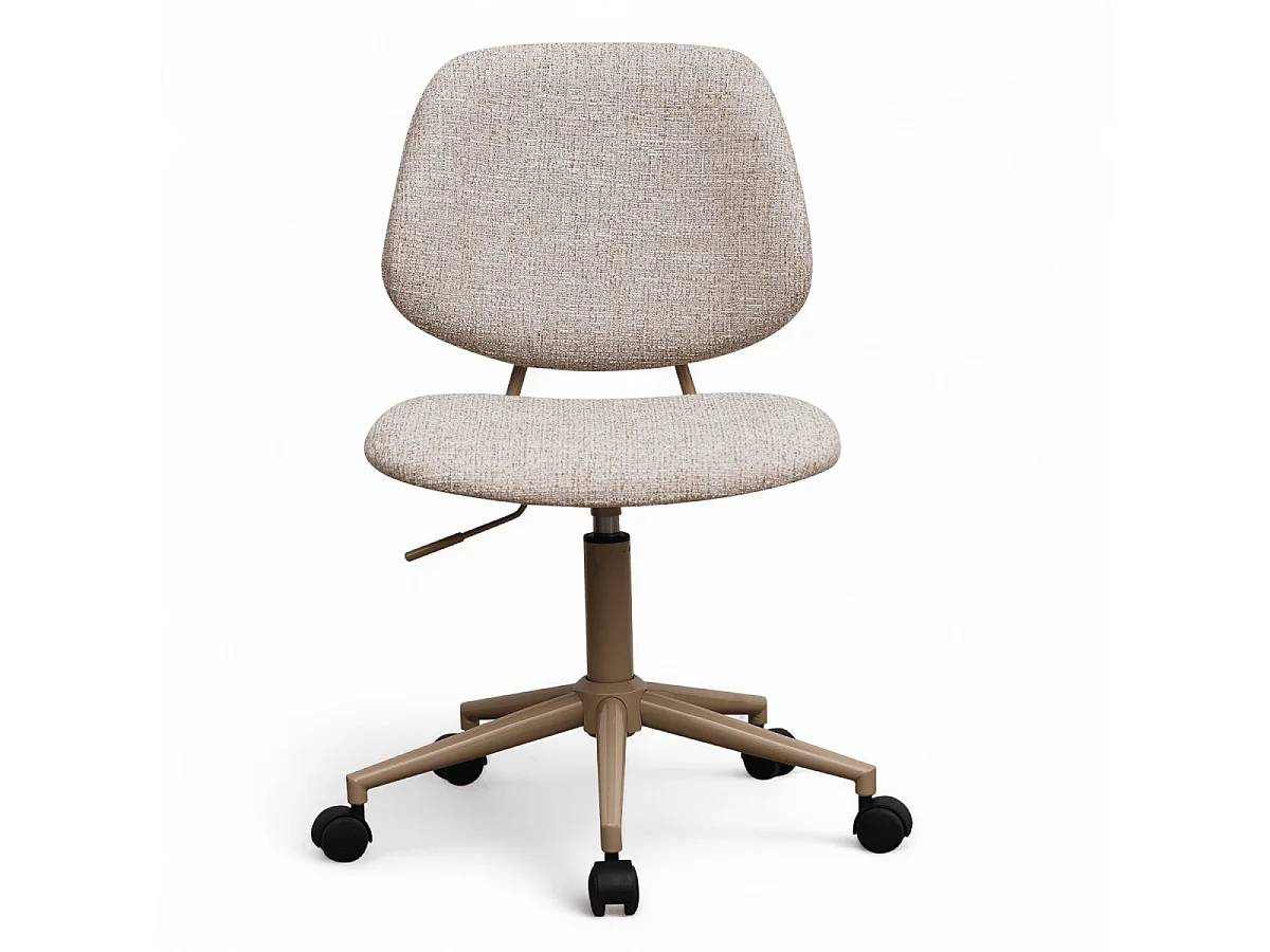 Bürostuhl höhenverstellbar Alto - Stoff (Bouclé) & Metall - Beige