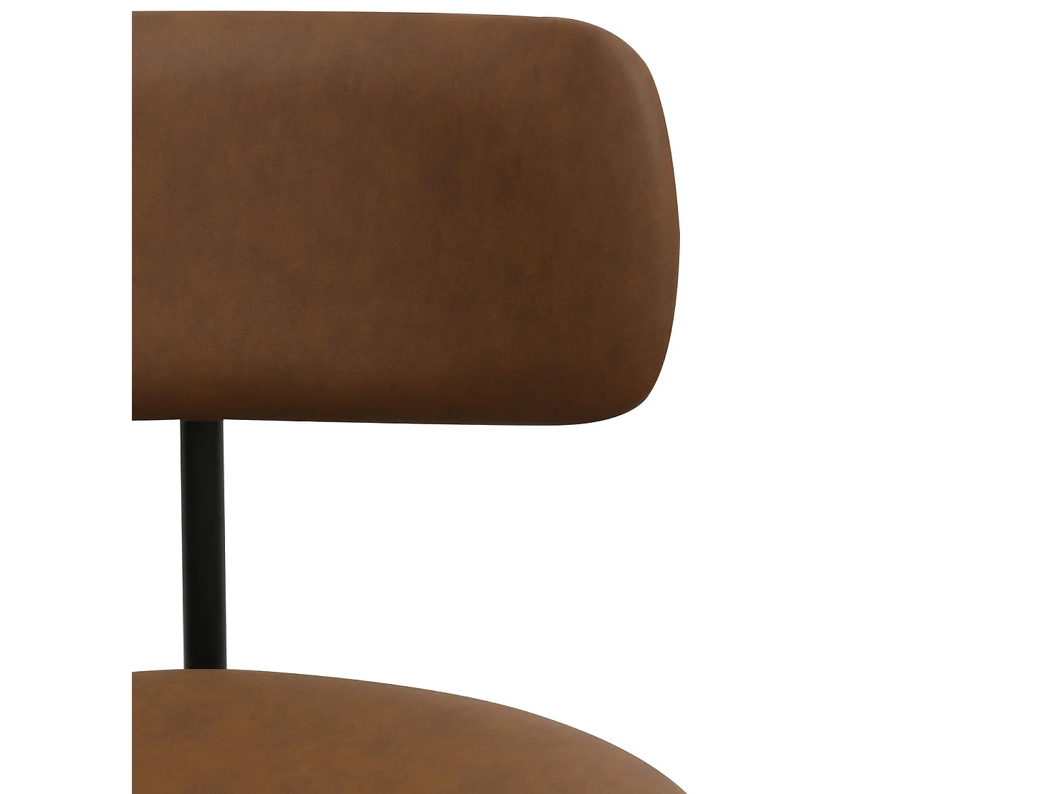 Bürostuhl höhenverstellbar Roxy - Kunstleder & Metall - Dunkelbraun