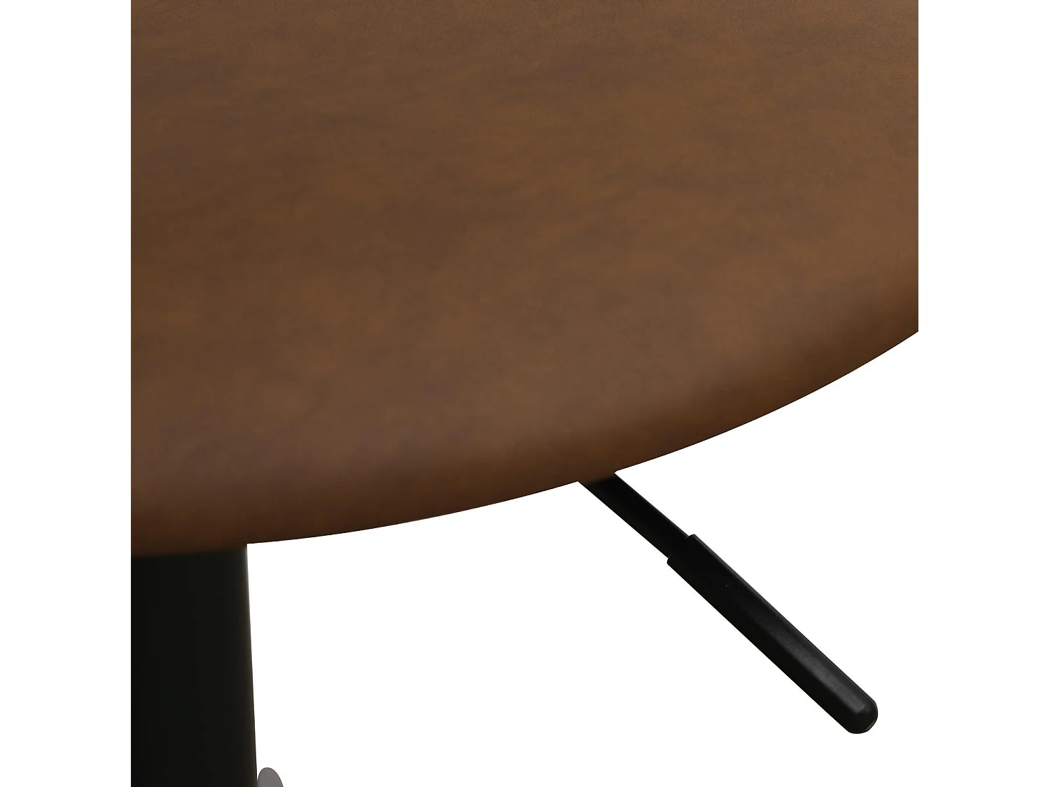 Bürostuhl höhenverstellbar Roxy - Kunstleder & Metall - Dunkelbraun