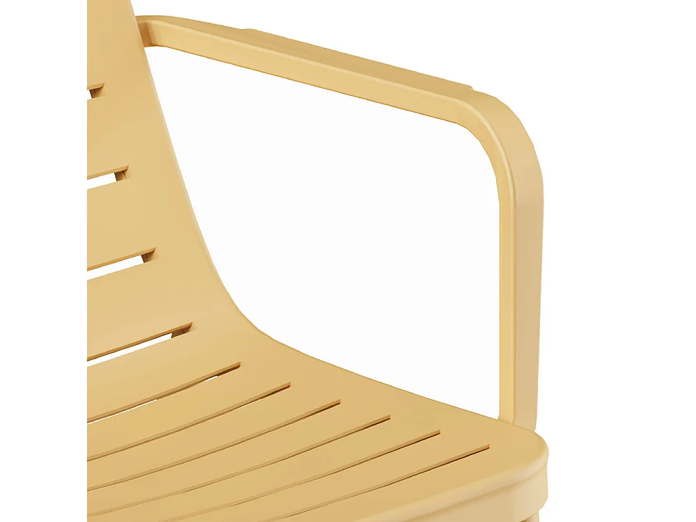 Moro - Salon de jardin 4 places en résine - Jaune