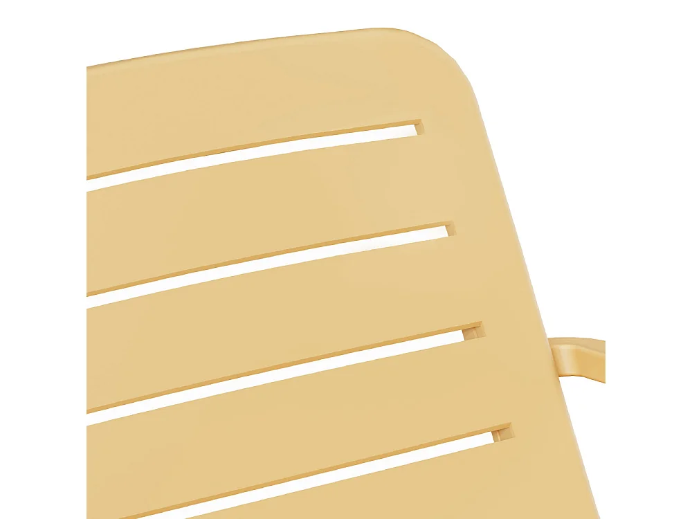 Moro - Salon de jardin 4 places en résine - Jaune