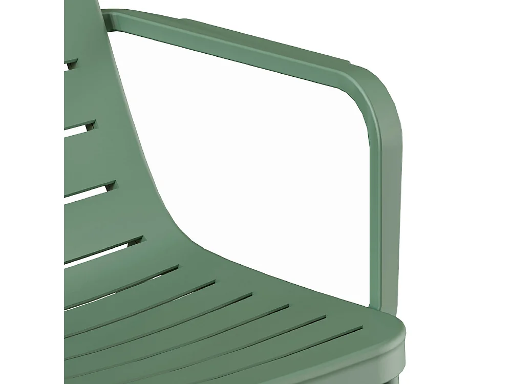 Moro - Salon de jardin 4 personnes en résine - Vert