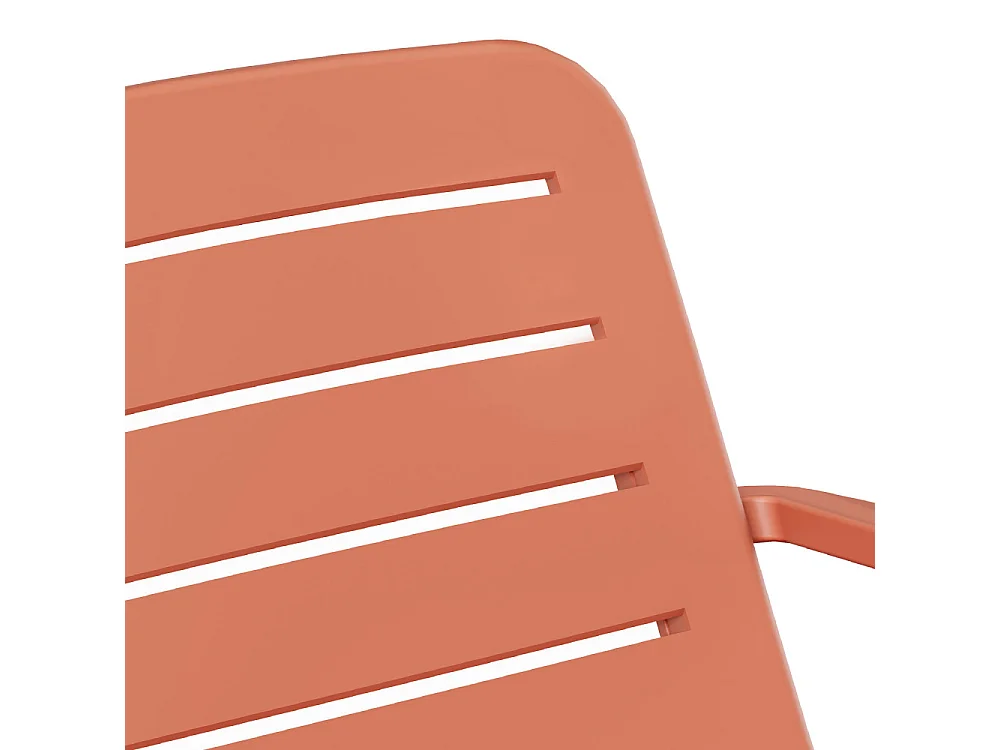 Moro - Salon de jardin 4 places en résine - Terracotta