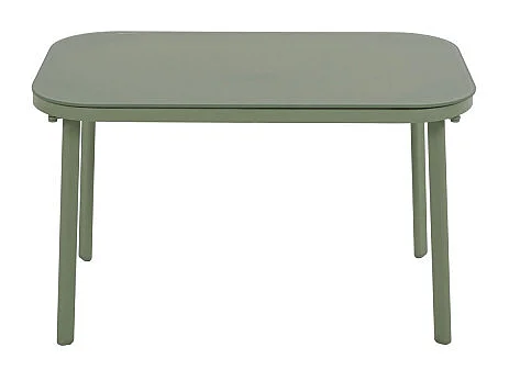 Kallia - Salon de jardin 4 personnes en acier et textilène - Vert sauge