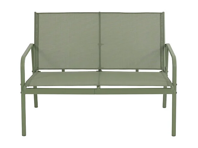 Kallia - Salon de jardin 4 places en acier traité et textilène - Vert sauge