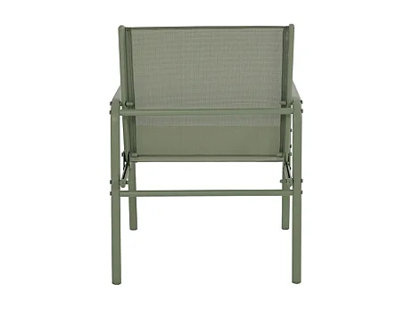 Kallia - Salon de jardin 4 places en acier traité et textilène - Vert sauge