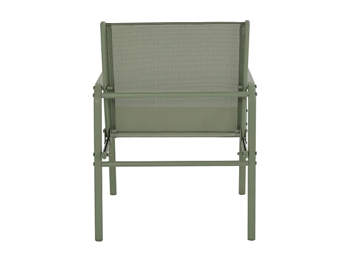 Kallia - Salon de jardin 4 places en acier traité et textilène - Vert sauge