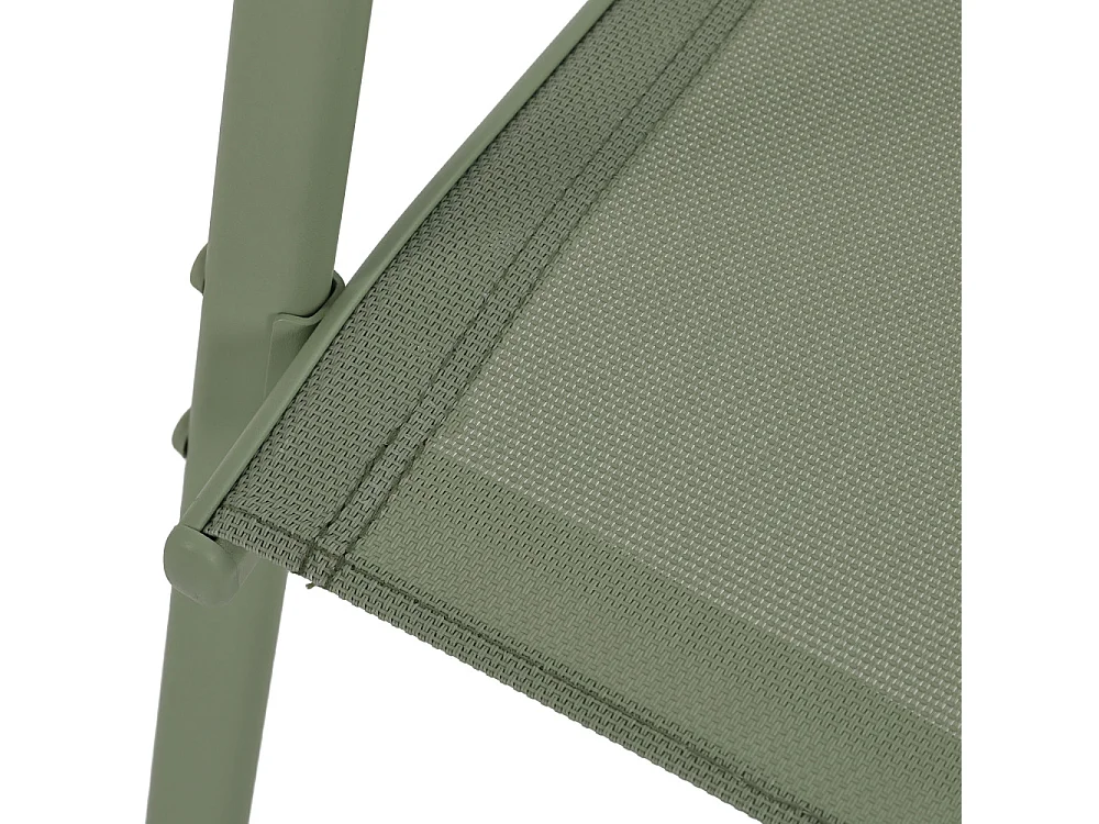Kallia - Salon de jardin 4 places en acier traité et textilène - Vert sauge