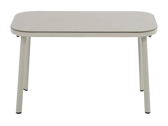 Kallia - Salon de jardin 4 personnes en acier et textilène - Beige