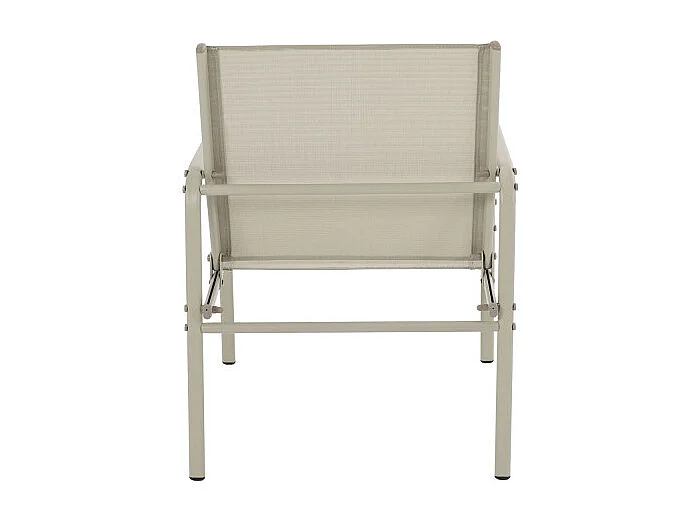 Kallia - Salon de jardin 4 personnes en acier et textilène - Beige