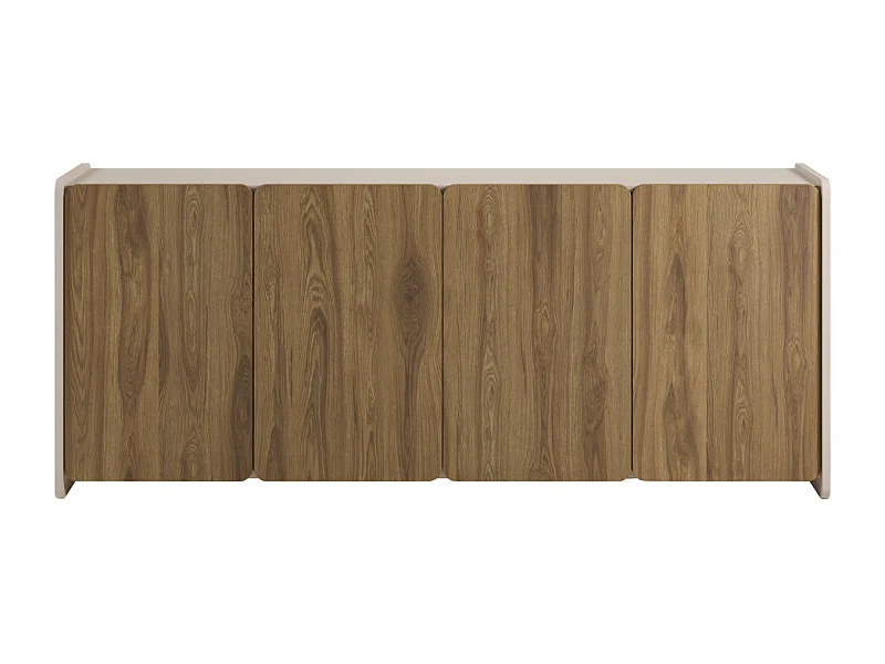Enara - Buffet 4 portes en bois L180cm - Bois foncé