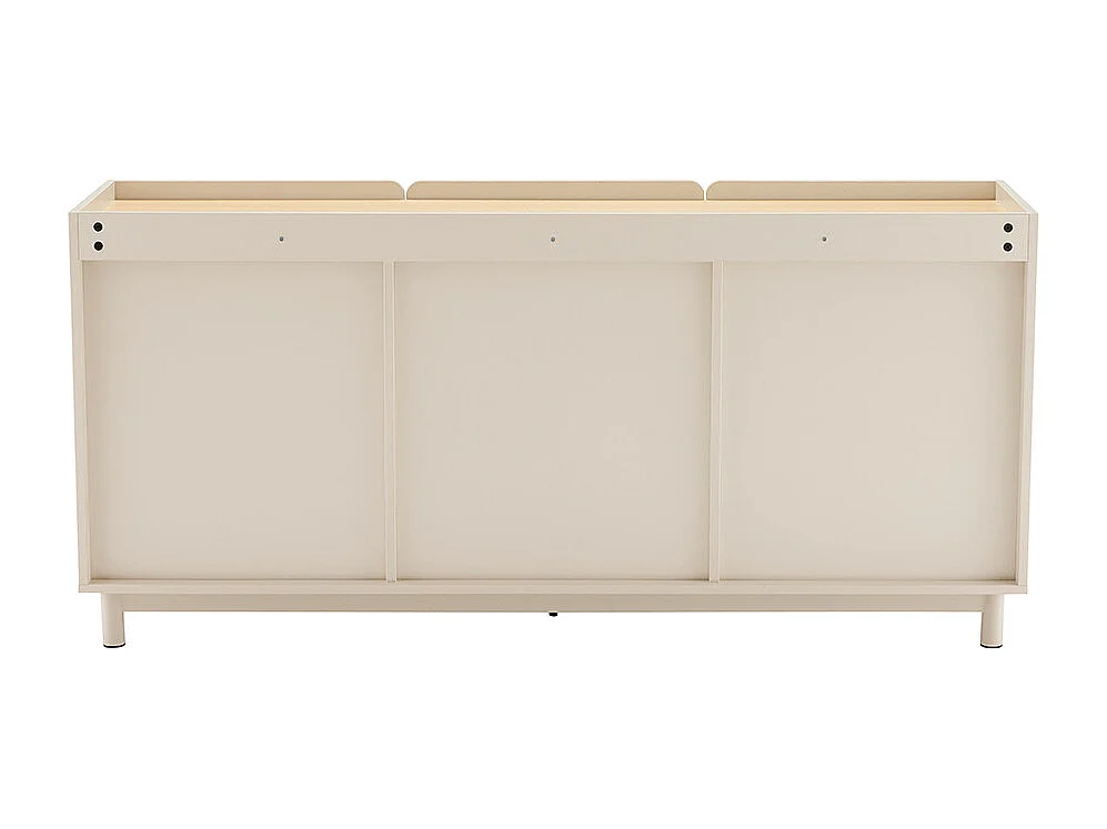 Stanley - Buffet 3 portes en bois et métal L160cm - Beige
