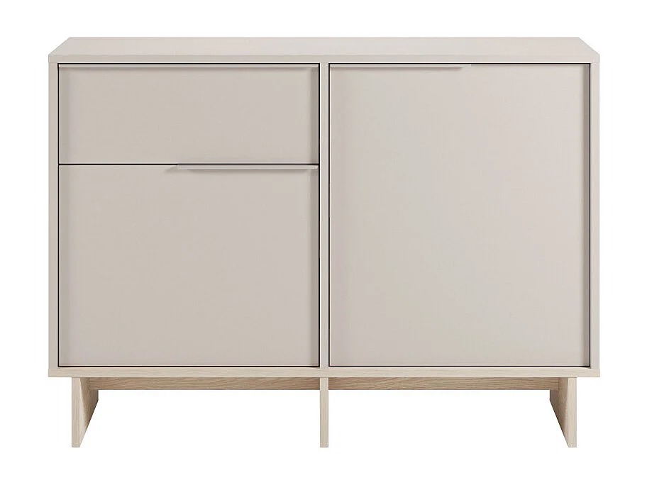 Harriet - Buffet 2 portes 1 tiroir en bois et métal L120cm - Beige