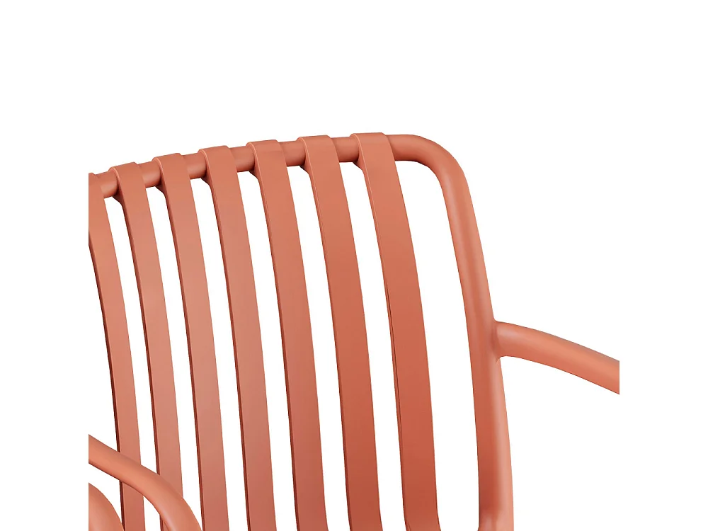Brano - Lot de 2 fauteuils indoor/outdoor en résine - Terracotta
