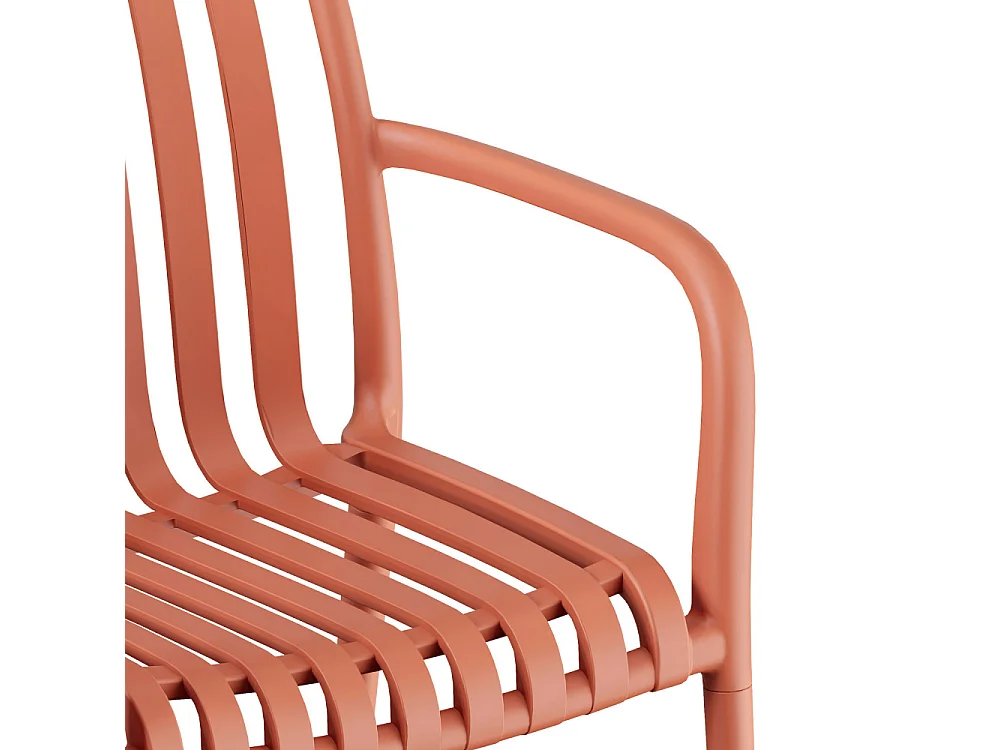 Brano - Lot de 2 fauteuils indoor/outdoor en résine - Terracotta