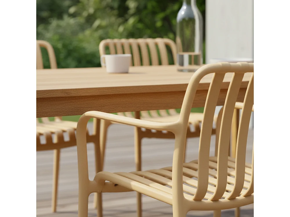 Brano - Lot de 2 fauteuils indoor/outdoor en résine - Sable