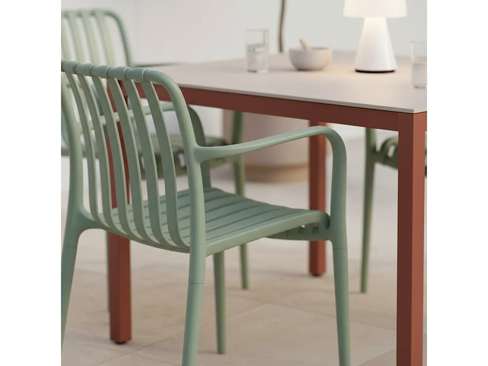 Brano - Lot de 2 fauteuils indoor/outdoor en résine - Vert