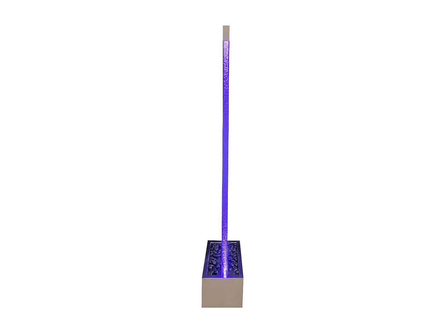 Mur de bulles d'eau à LED multicolores- Acier inoxydable - H. 183 cm - MELBY