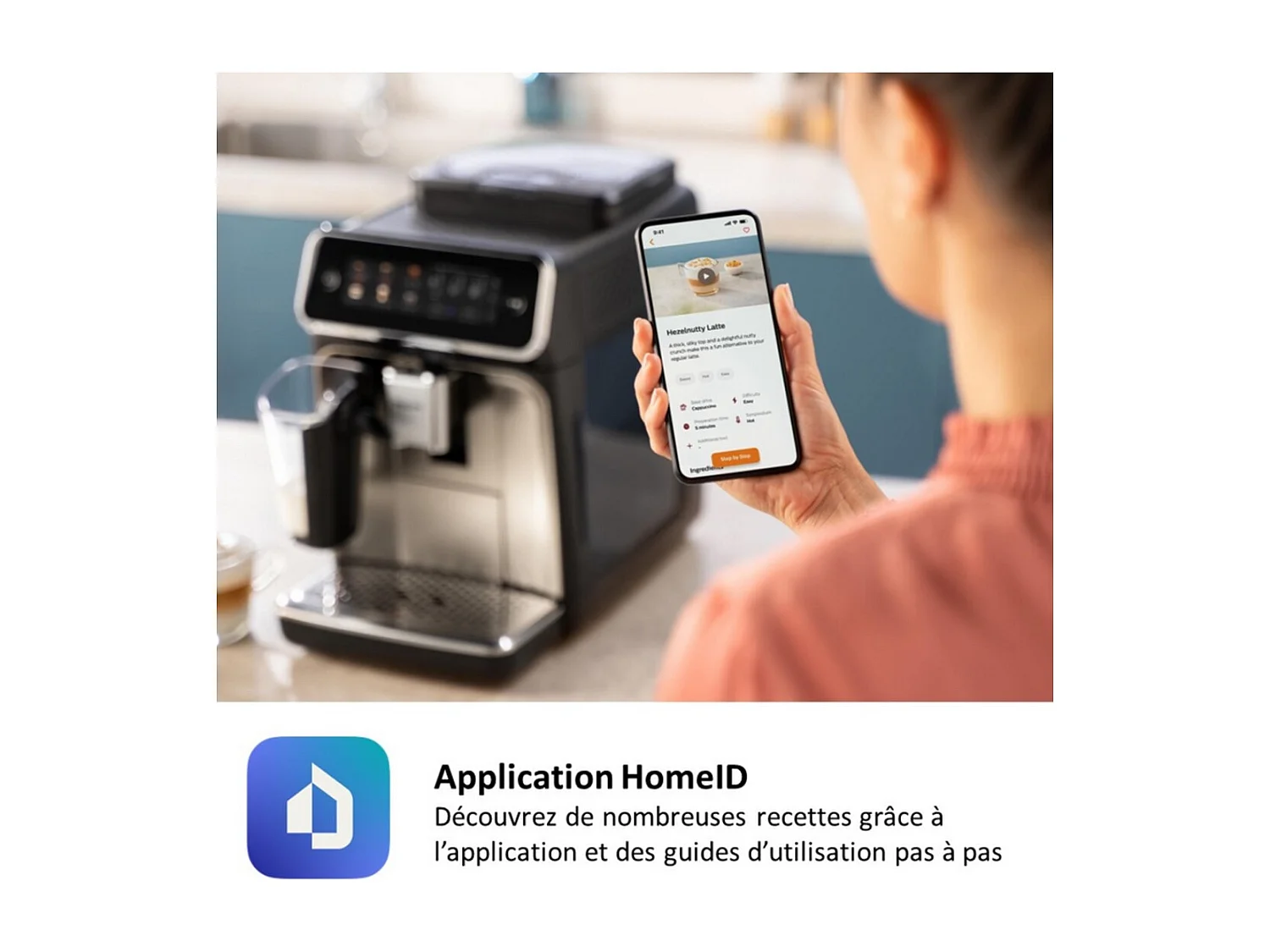 Automatische Philips Espresso-Kaffeemaschine Serie 2300 EP2339/40 LatteGo weiß chrom, Touchscreen, Keramikmahlwerk, AquaClean-Filter