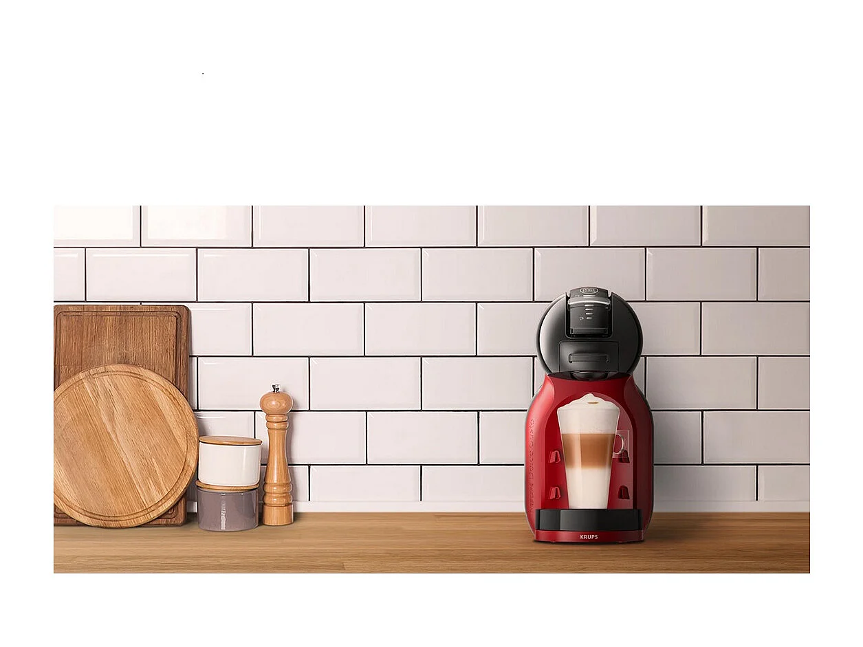 KRUPS Mini Me YY5219FD Koffiecapsulemachine Rood 15 bar, 1500W, Compatibel met Dolce Gusto, Warm & Koud, Eco-modus