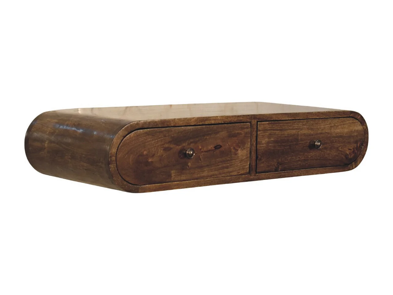 Artisan Furniture Console murale arrondie avec 2 tiroirs