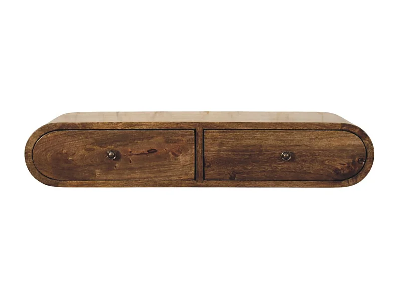 Artisan Furniture Console murale arrondie avec 2 tiroirs