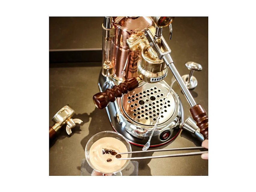 Espressomaschine La Pavoni Esperto Edotto 1,6L Chrom Kupfer Gold - 950W, Multicolor Design