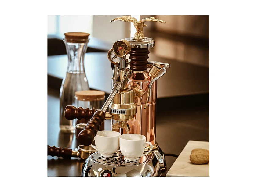 Espressomaschine La Pavoni Esperto Edotto 1,6L Chrom Kupfer Gold - 950W, Multicolor Design