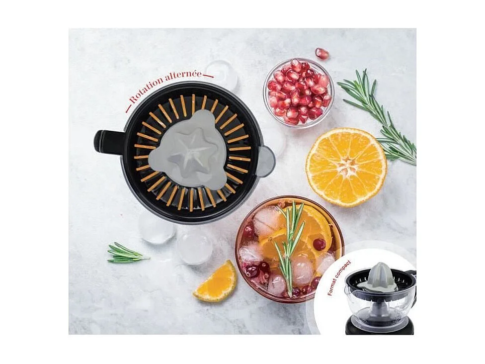 Elektrische Zitruspresse Arthur Martin AMPA07 700 ml mit 2 Kegeln und Ausgießer, 40W, spülmaschinengeeignete Teile