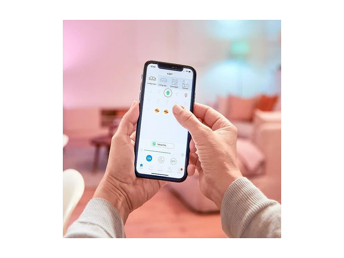 Lâmpada LED conectada WiZ E14 4,9W 470 lm RGBWW regulável WiFi Bluetooth compatível com Alexa Google Siri