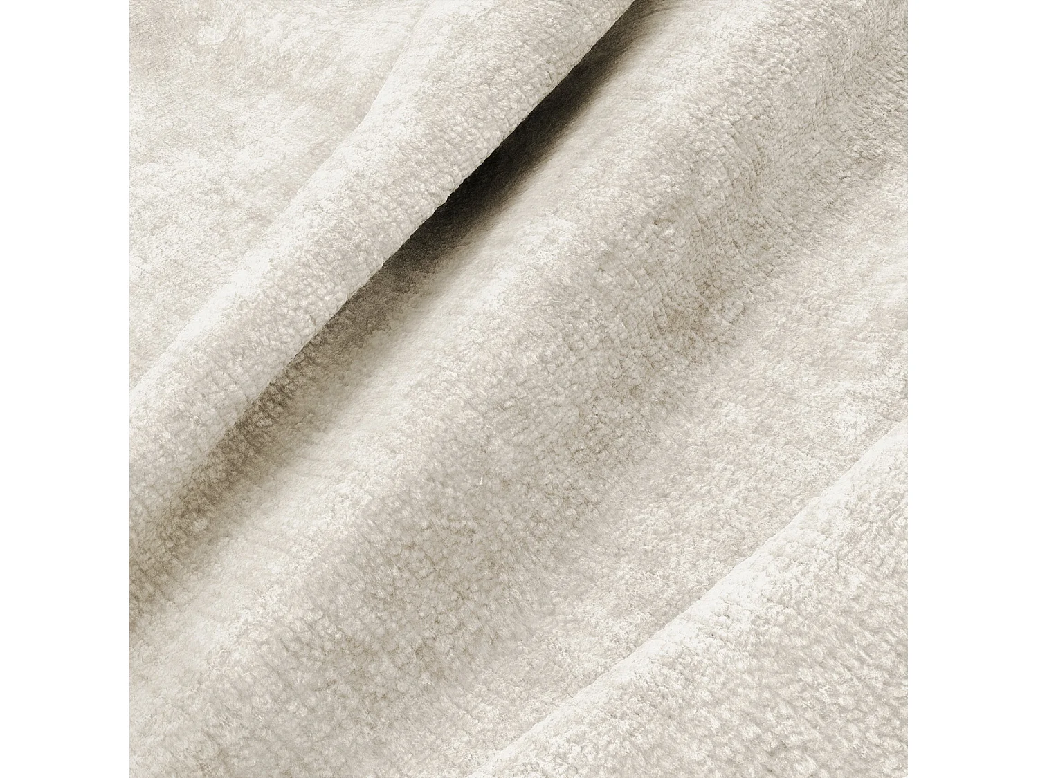 Module d'angle réversible velours texturé crème NUBI