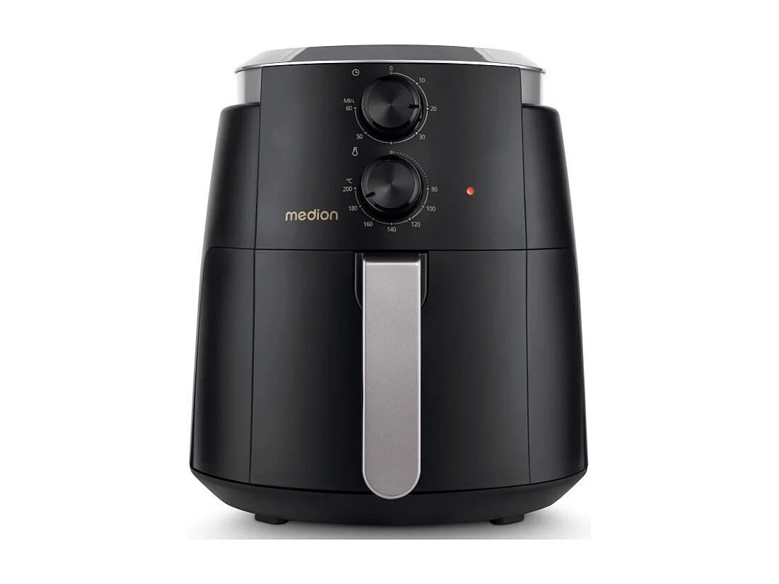 Heißluftfritteuse MEDION MD13020 1500W 4,7L Timer 60min Temperatur 80-200°C Schwarz