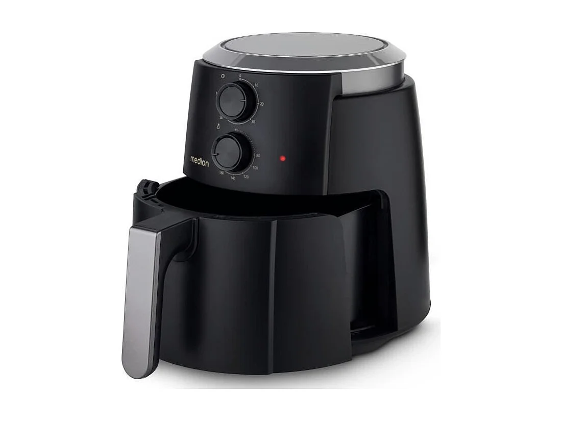 Heißluftfritteuse MEDION MD13020 1500W 4,7L Timer 60min Temperatur 80-200°C Schwarz