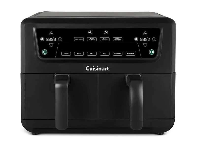 Heißluftfritteuse Cuisinart Airfryer AFD10OBLE 10,4L Doppelbehälter 2400W Schwarz, 7 Modi, Ohne PFAS