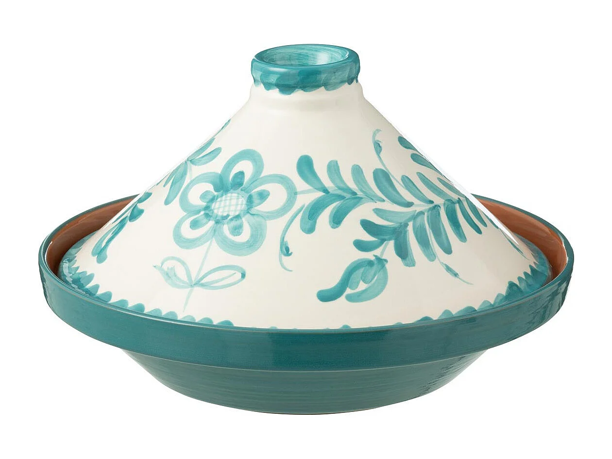 Plat à Tajine en Céramique "Granada" 28cm Bleu Aqua