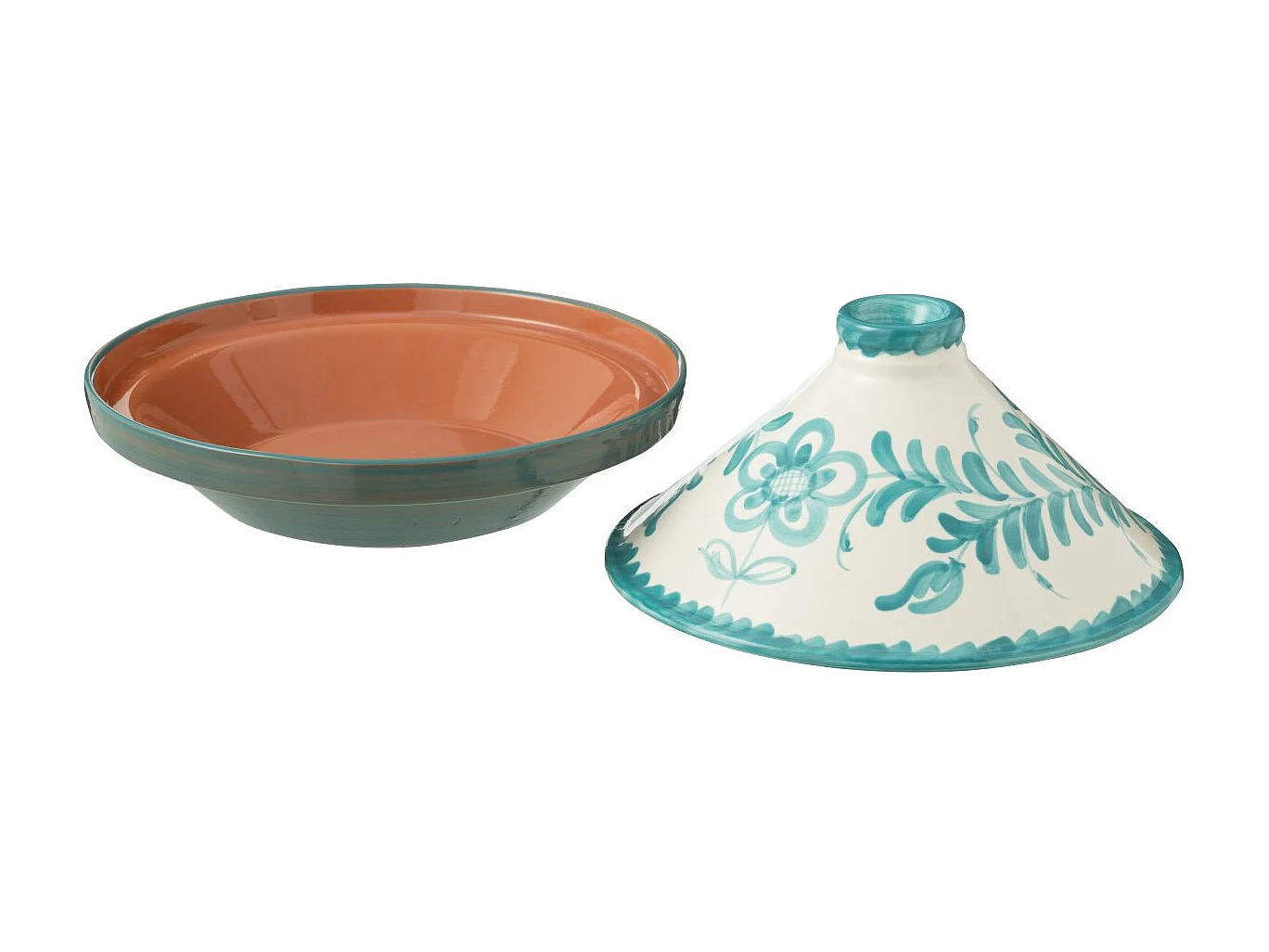 Plat à Tajine en Céramique "Granada" 28cm Bleu Aqua