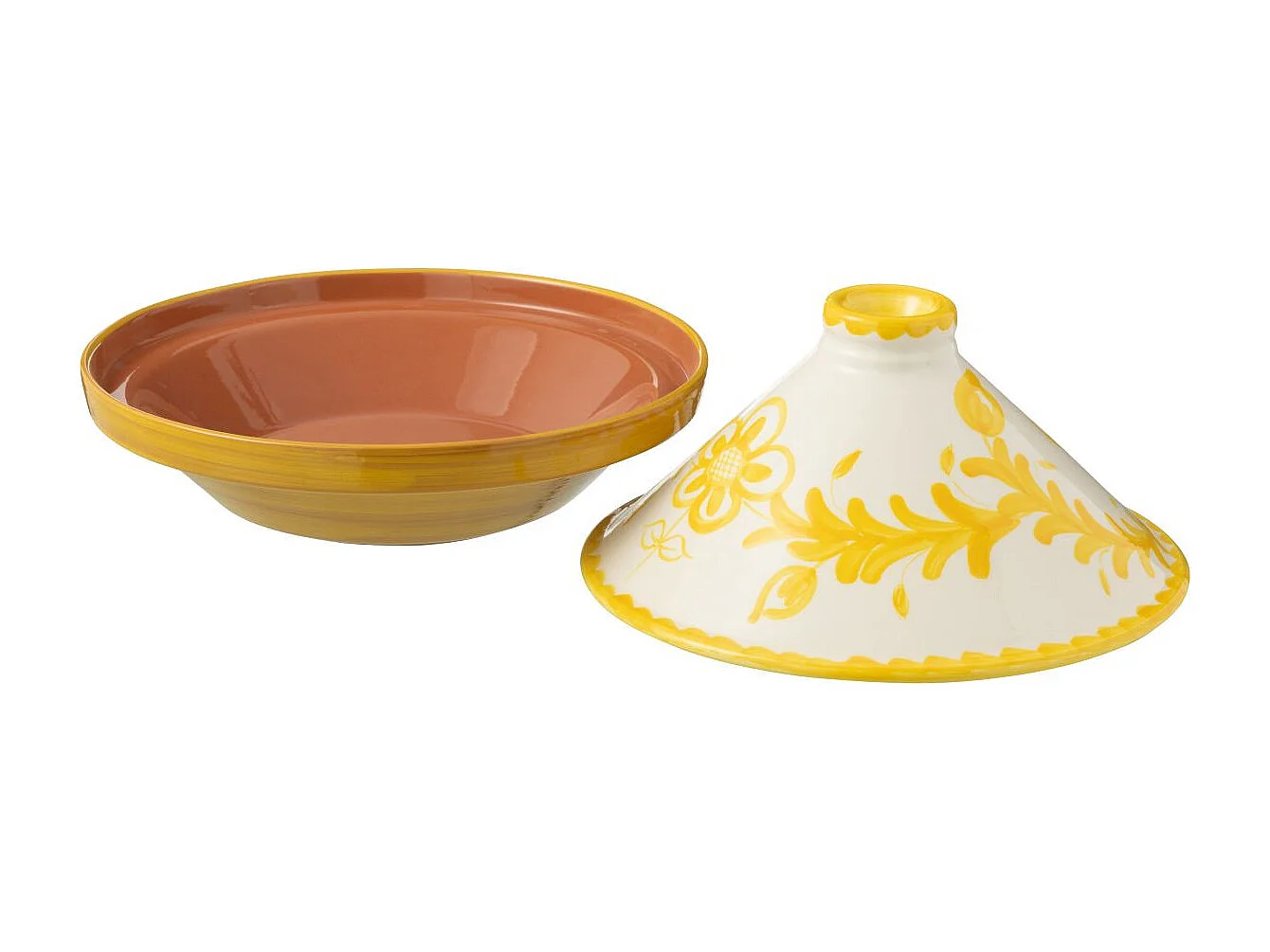 Plat à Tajine en Céramique "Granada" 28cm Jaune