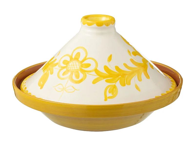Plat à Tajine en Céramique "Granada" 28cm Jaune