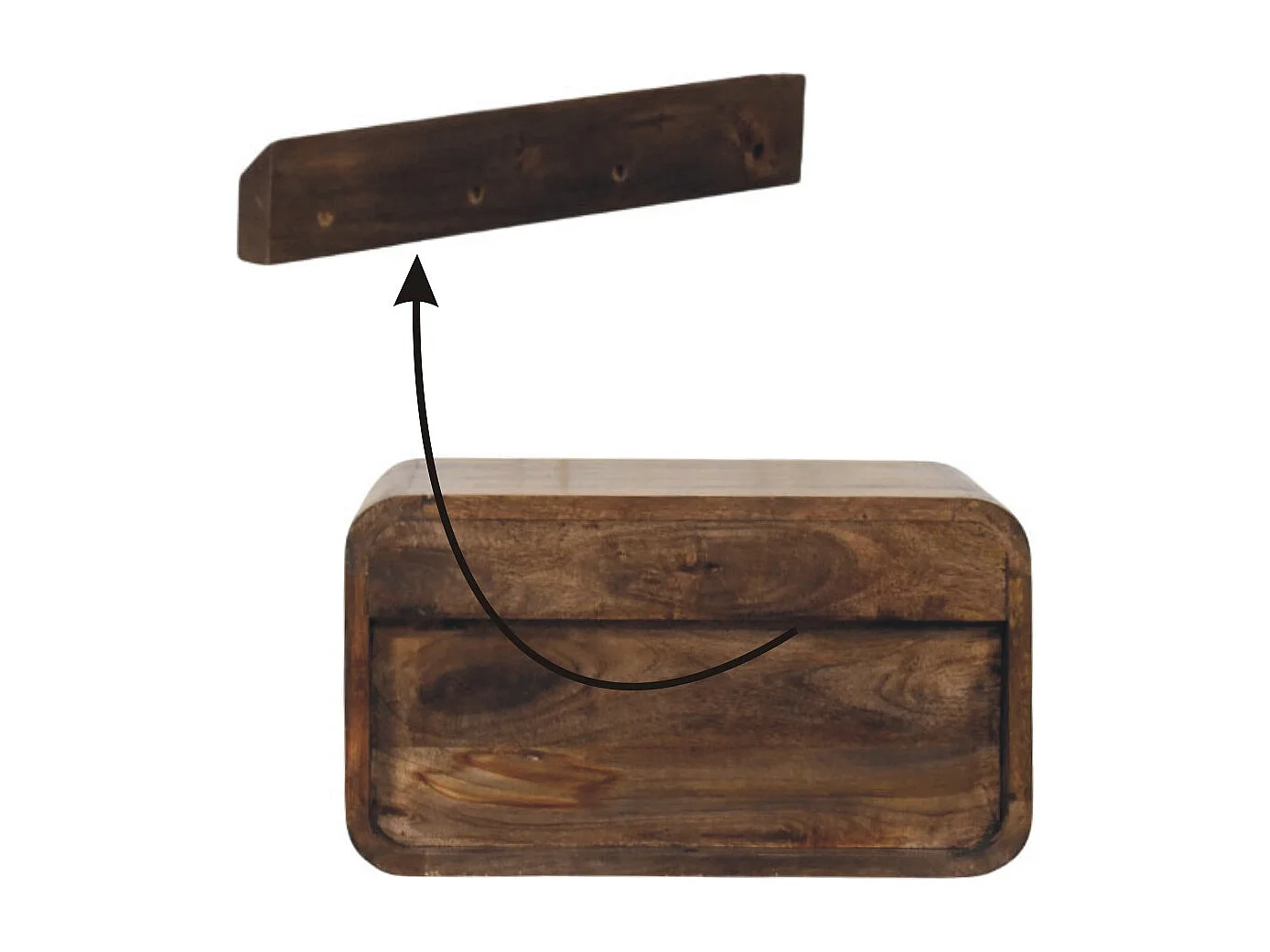 Artisan Furniture Support mural à fente ouverte pour lit