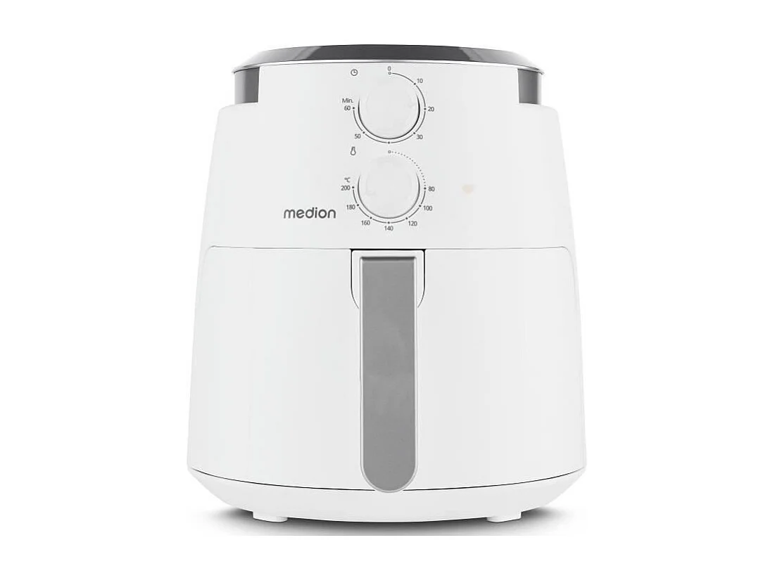 Heißluftfritteuse MEDION MD13020 1500W, 4,7L, 60-Minuten-Timer, Temperatur einstellbar bis 200°C, Weiß