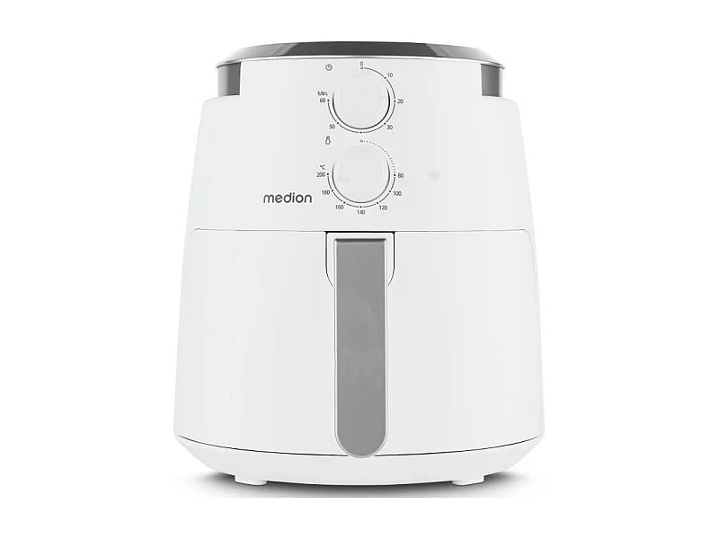 Heißluftfritteuse MEDION MD13020 1500W, 4,7L, 60-Minuten-Timer, Temperatur einstellbar bis 200°C, Weiß