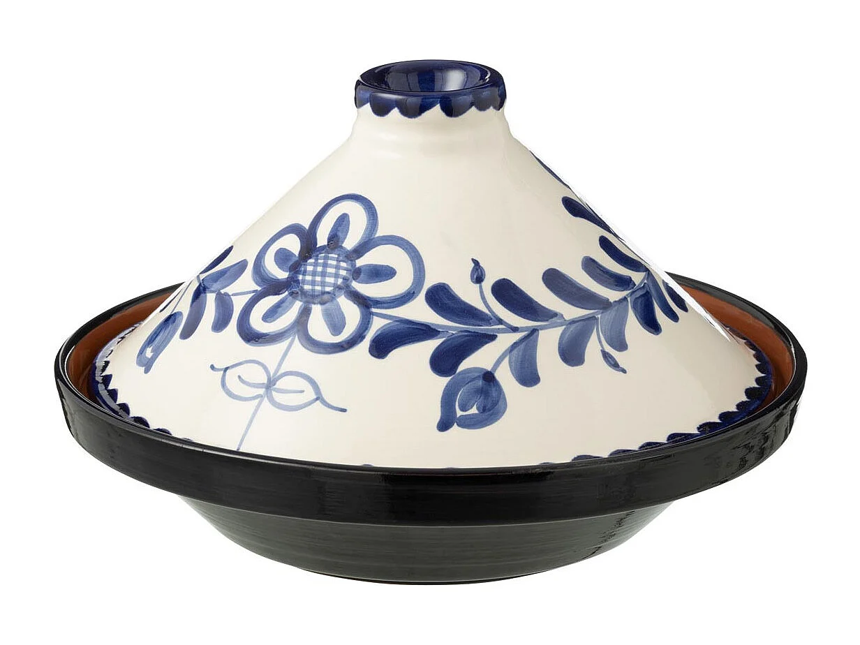 Plat à Tajine en Céramique "Granada" 28cm Bleu Cobalt