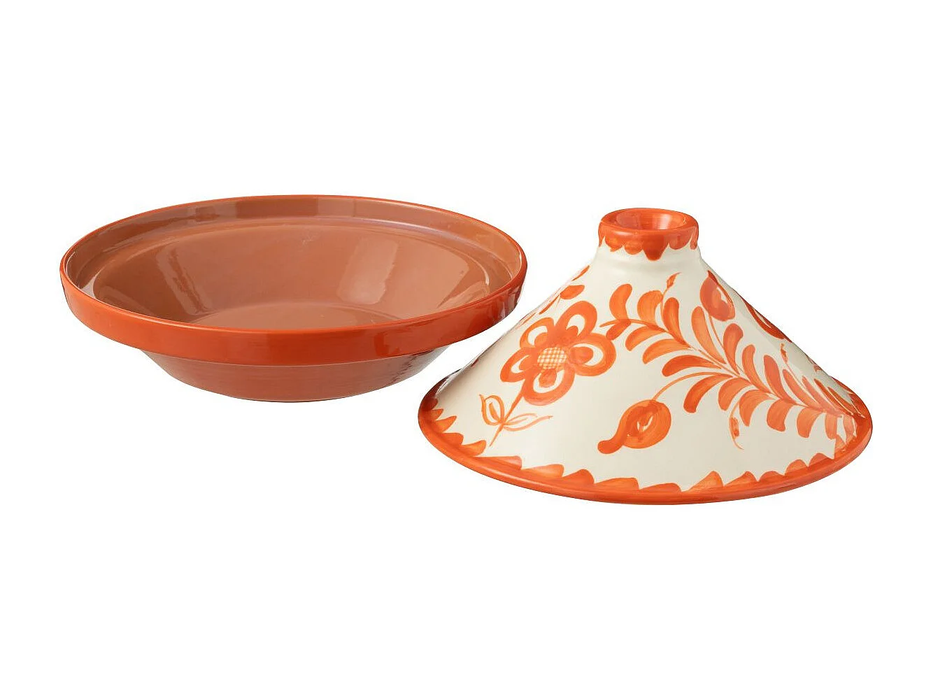 Plat à Tajine en Céramique "Granada" 28cm Orange