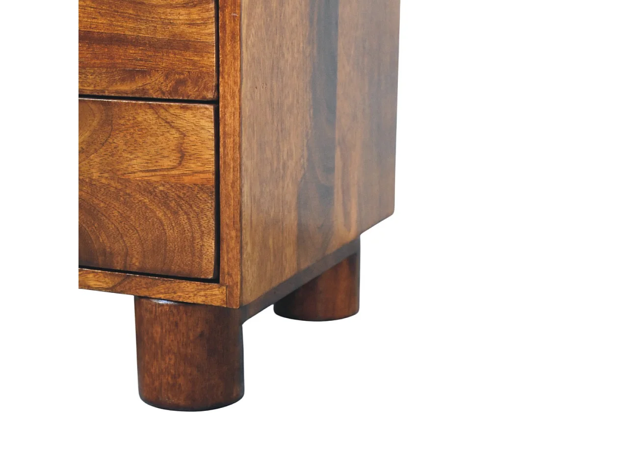 Artisan Furniture Tula Nachttisch mit 2 Schubladen aus Kastanienholz