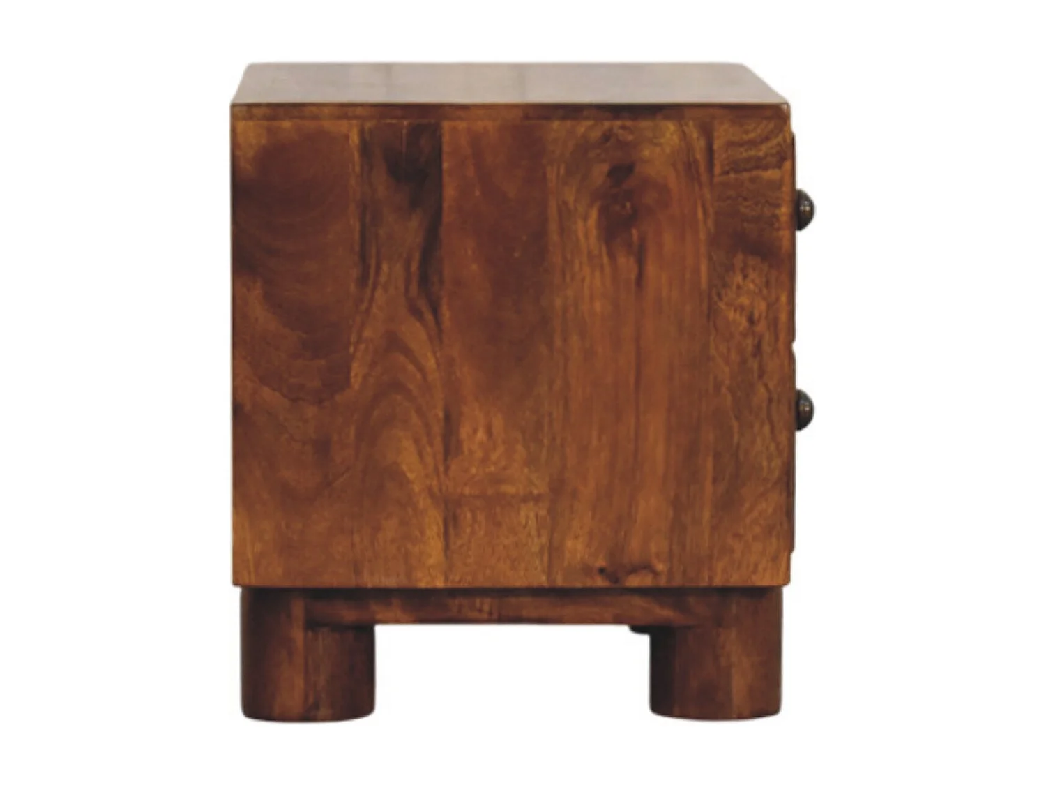 Artisan Furniture Tula Nachttisch mit 2 Schubladen aus Kastanienholz