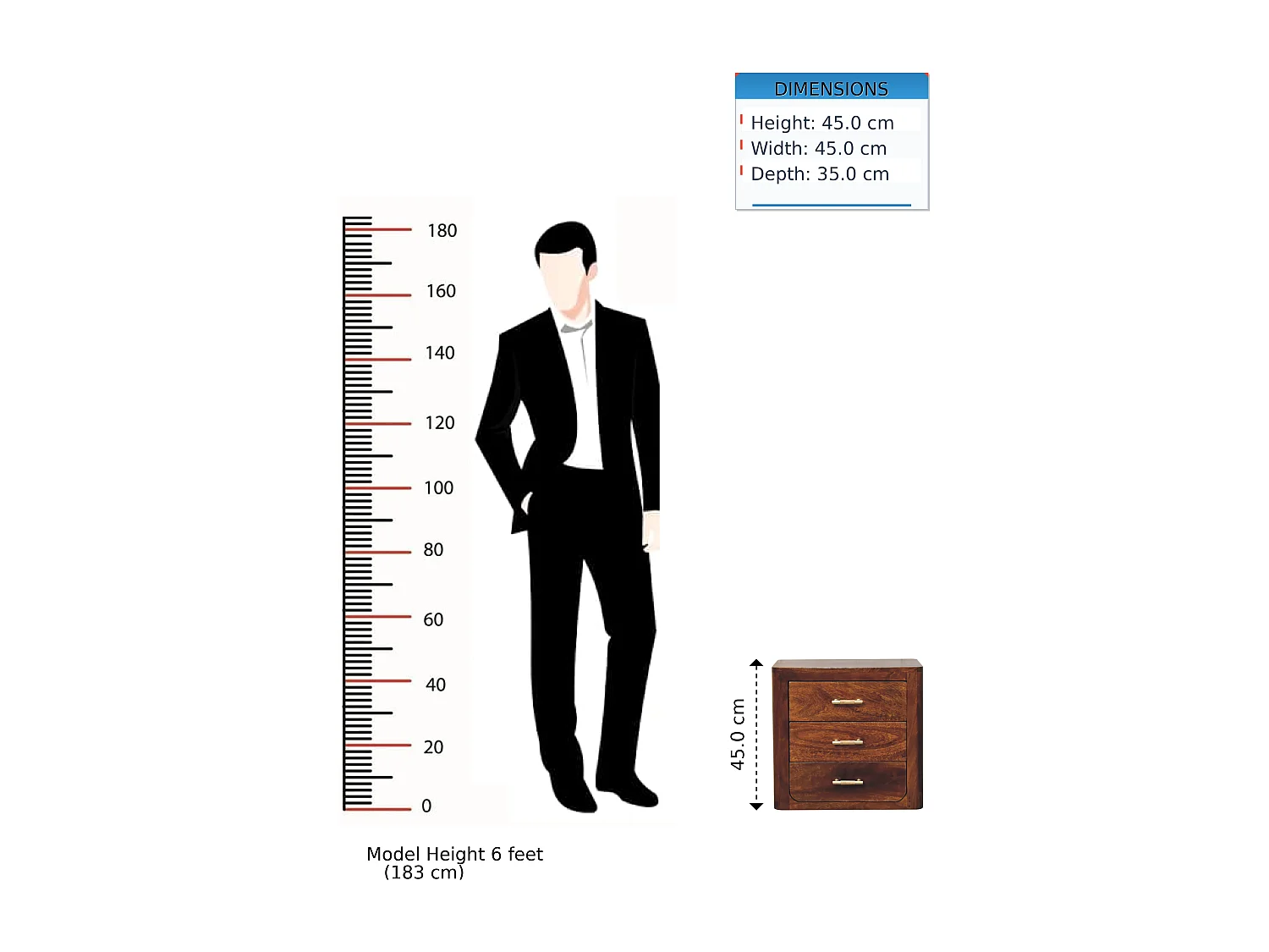 Artisan Furniture Luca Chevet, 3 tiroirs