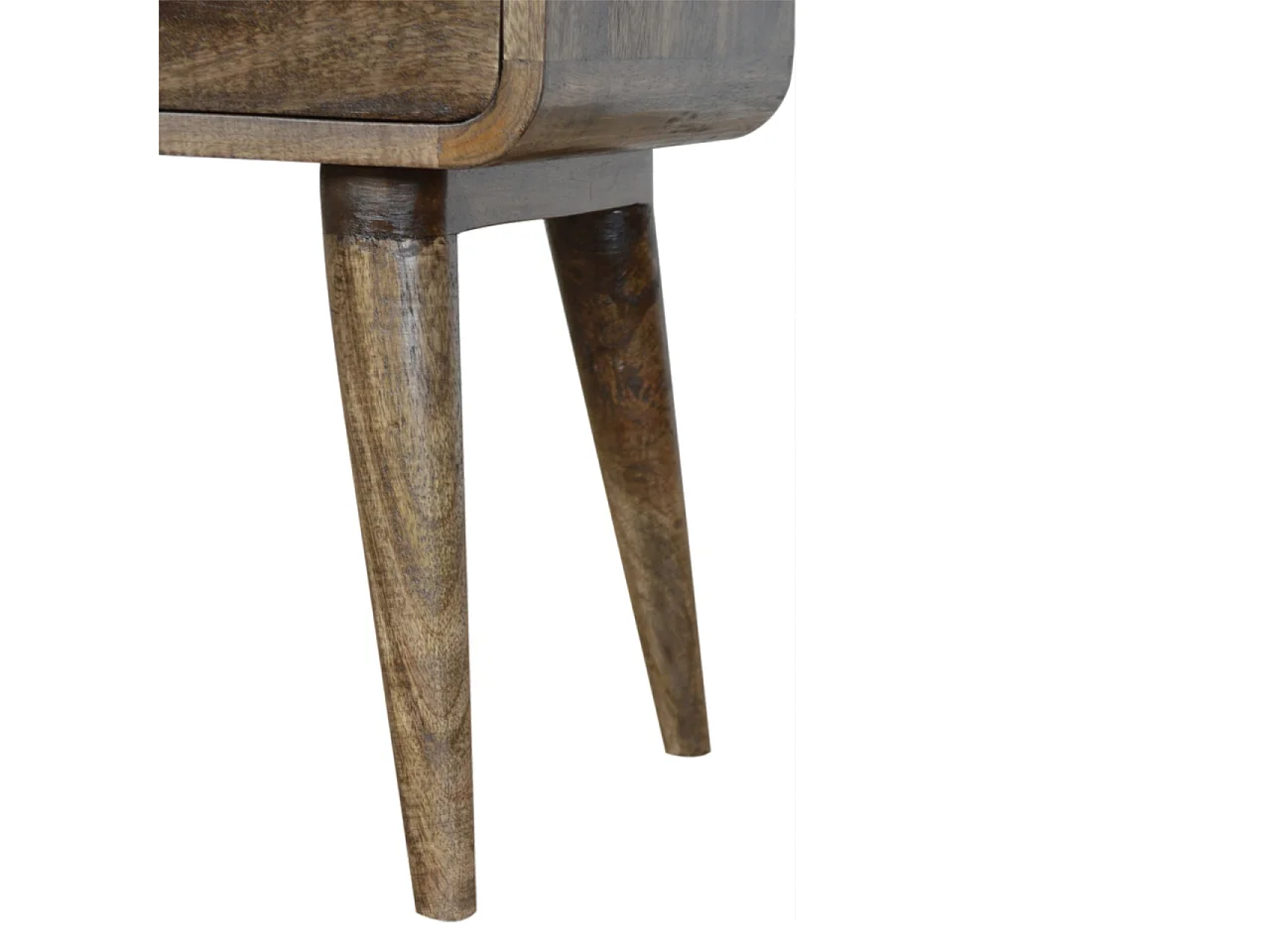 Artisan Furniture Table de chevet incurvée classique gris délavé